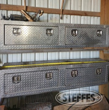 (2) Aluminum diamond plated toolboxes
